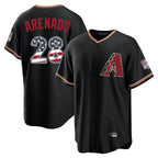 Silnrao A.Diamondbacks #28 Nolan Arenado Player Black USA 250 Fourth of July Game Home Stitched Jerseys