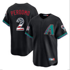 Silnrao A.Diamondbacks #2 Geraldo Perdomo Player Black USA 250 Fourth of July Game Home Stitched Jerseys