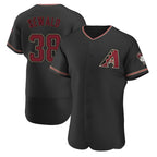 Silnrao A.Diamondbacks #38 Paul Sewald Player  Black Alternate Authentic Stitched Jersey