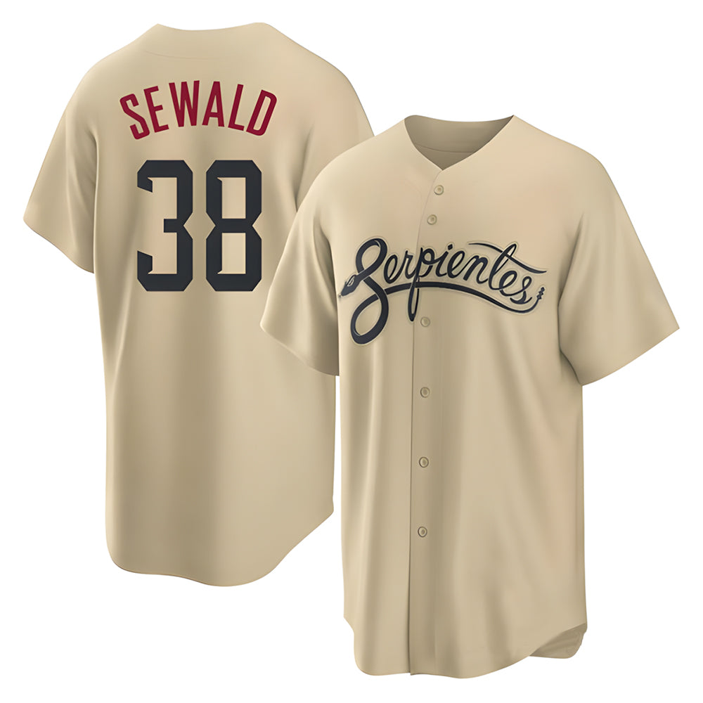 Silnrao A.Diamondbacks #38 Paul Sewald Player Gold City Connect Cool Stitched Jersey