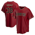 Silnrao A.Diamondbacks #38 Paul Sewald Player Red Alternate Replica Stitched Jersey