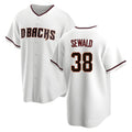 Silnrao A.Diamondbacks #38 Paul Sewald Player White Replica Home Stitched Jersey