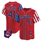Silnrao A.Diamondbacks #41 Carlos Santana Player Red Independence Day Vapor Premier Limited Stitched Jersey