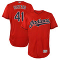 Silnrao A.Diamondbacks #41 Carlos Santana Player Red game time Stitched Jersey
