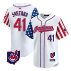 Silnrao A.Diamondbacks #41 Carlos Santana Player White Independence Day Vapor Premier Limited Stitched Jersey