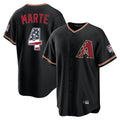 Silnrao A.Diamondbacks #4 Ketel Marte Player Black USA 250 Fourth of July Game Home Stitched Jerseys