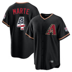 Silnrao A.Diamondbacks #4 Ketel Marte Player Black USA 250 Fourth of July Game Home Stitched Jerseys