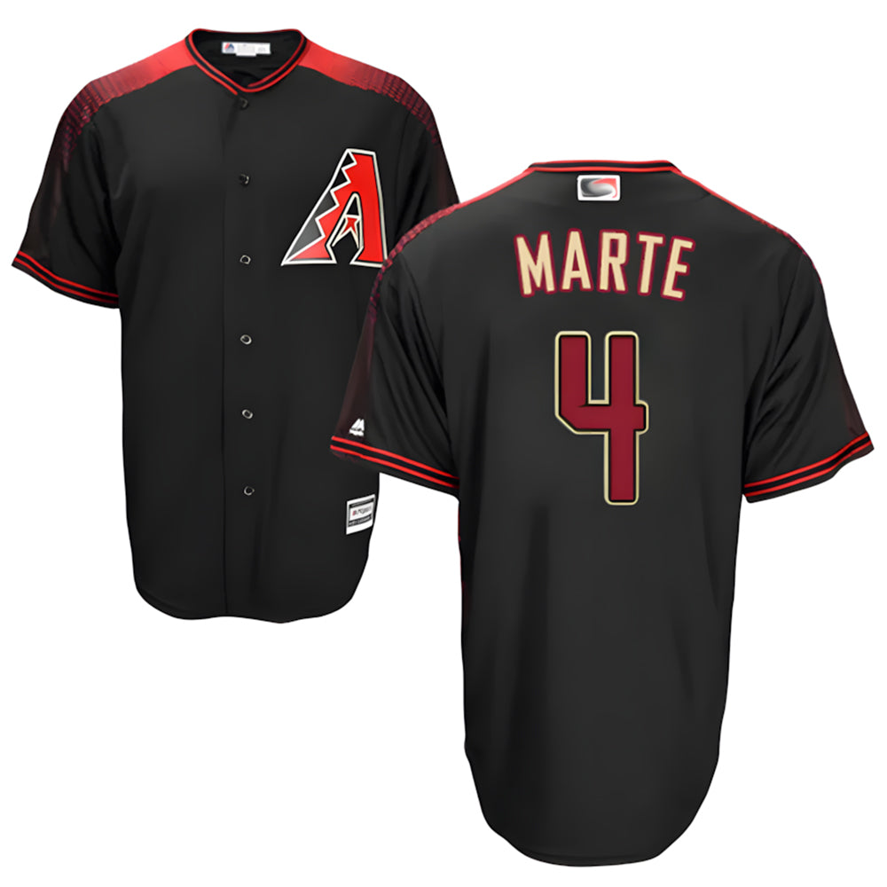 Silnrao A.Diamondbacks #4 Ketel Marte Player Black Big & Tall Replica Limited Stitched Jerseys