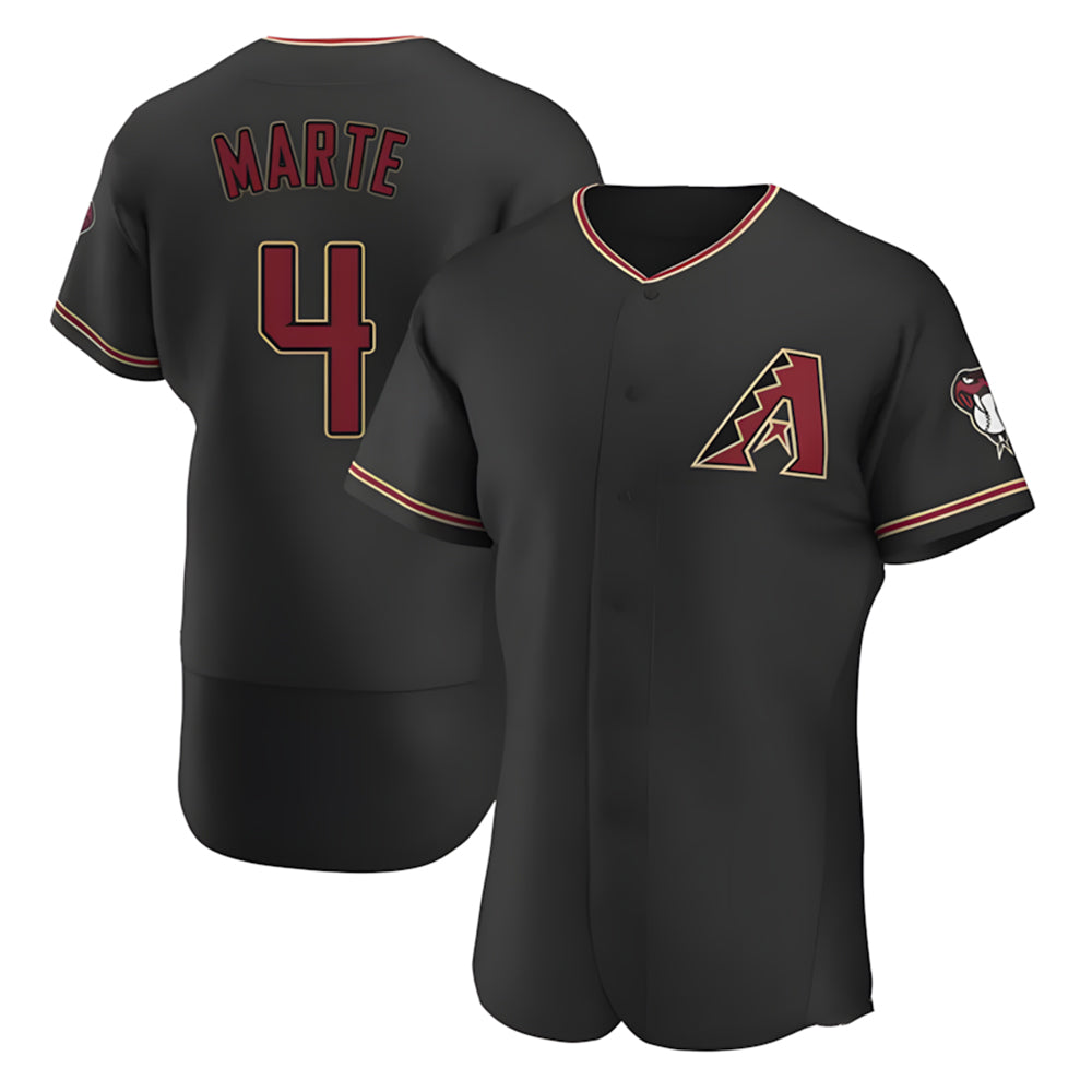 Silnrao A.Diamondbacks #4 Ketel Marte Player Black Limited Elite Stitched Jerseys