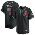 Silnrao A.Diamondbacks #4 Ketel Marte Player Black Replica Game Stitched Jerseys