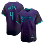 Silnrao A.Diamondbacks #4 Ketel Marte Player Purple City Connect Limited Stitched Jerseys