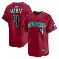 Silnrao A.Diamondbacks #4 Ketel Marte Player Red Home Limited Stitched Jerseys