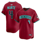 Silnrao A.Diamondbacks #4 Ketel Marte Player Red Home Limited Stitched Jerseys