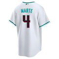 Silnrao A.Diamondbacks #4 Ketel Marte Player White Replica Alt Game Stitched Jerseys£©