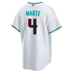 Silnrao A.Diamondbacks #4 Ketel Marte Player White Replica Alt Game Stitched Jerseys£©