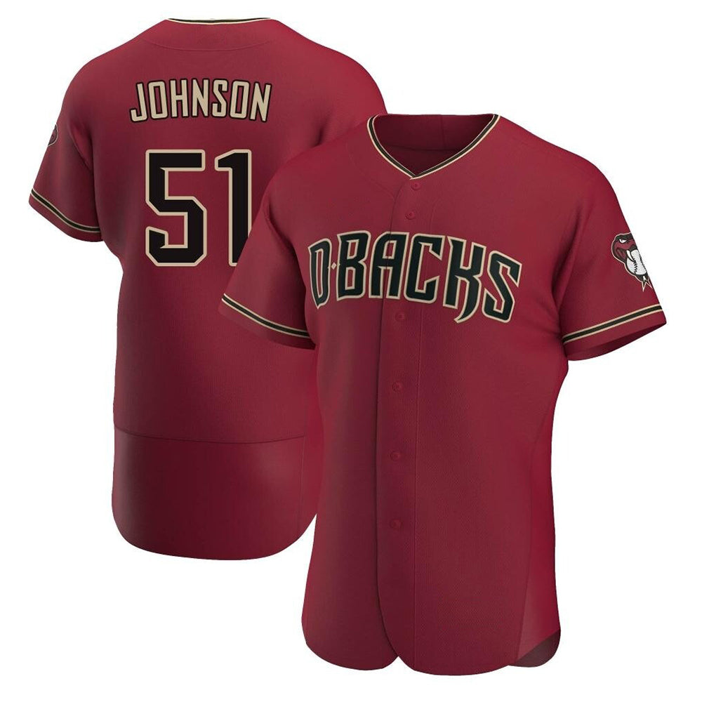 Silnrao A.Diamondbacks #51 Randy Johnson Purple Replica Alternate Cooperstown Collection Stitched Jerseys
