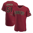 Silnrao A.Diamondbacks #51 Randy Johnson Purple Replica Alternate Cooperstown Collection Stitched Jerseys