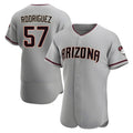 Silnrao A.Diamondbacks #57 Eduardo Rodriguez Player Gray Road Stitched Jersey
