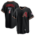 Silnrao A.Diamondbacks #7 Corbin Carroll Player Black USA 250 Fourth of July Game Home Stitched Jerseys