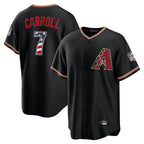 Silnrao A.Diamondbacks #7 Corbin Carroll Player Black USA 250 Fourth of July Game Home Stitched Jerseys