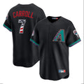 Silnrao A.Diamondbacks #7 Corbin Carroll Player Black USA 250 Fourth of July Home Game Stitched Jerseys