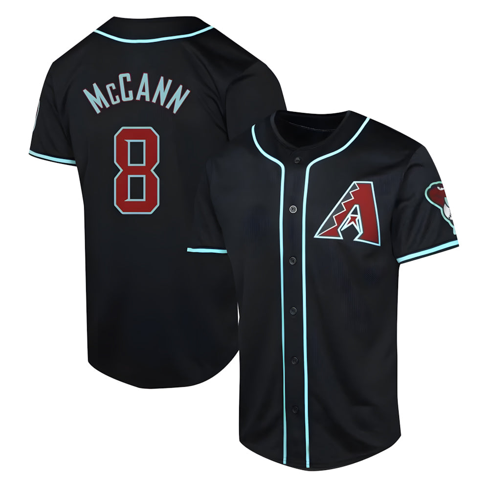 Silnrao A.Diamondbacks #8 James McCann Player Black Red Limited Alternate Stitched Jersey
