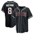 Silnrao A.Diamondbacks #8 James McCann Player Black Replica Fashion Out Stitched Jersey