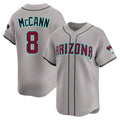 Silnrao A.Diamondbacks #8 James McCann Player Gray Limited Alternate Stitched Jersey