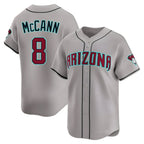 Silnrao A.Diamondbacks #8 James McCann Player Gray Limited Alternate Stitched Jersey