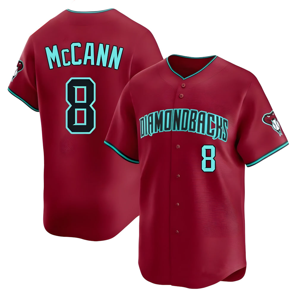 Silnrao A.Diamondbacks #8 James McCann Player Red Limited Alternate Stitched Jersey