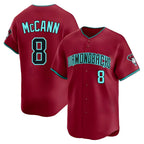 Silnrao A.Diamondbacks #8 James McCann Player Red Limited Alternate Stitched Jersey
