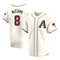 Silnrao A.Diamondbacks #8 James McCann Player White Red Limited Home Stitched Jersey