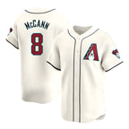 Silnrao A.Diamondbacks #8 James McCann Player White Red Limited Home Stitched Jersey