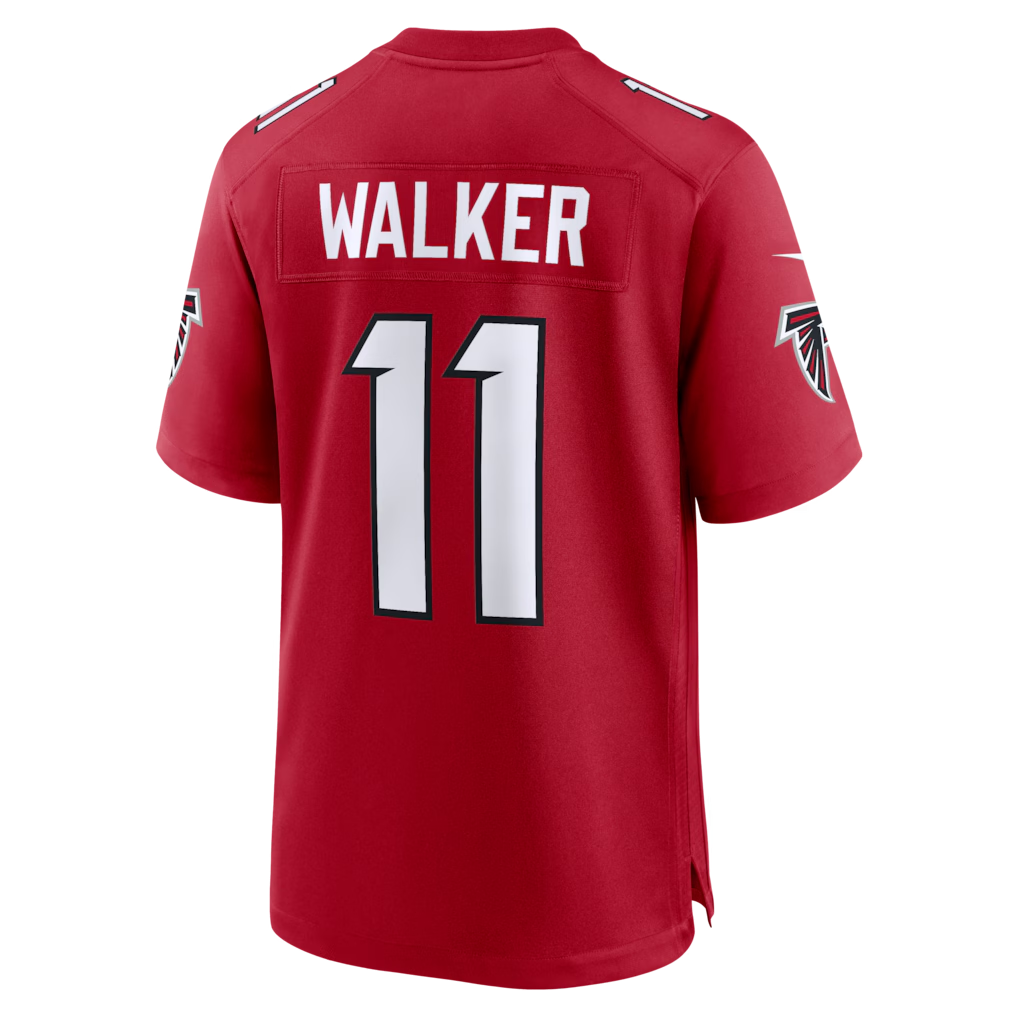 Silnrao A.Falcons #11 Jalon Walker Red Game Stitched Jerseys