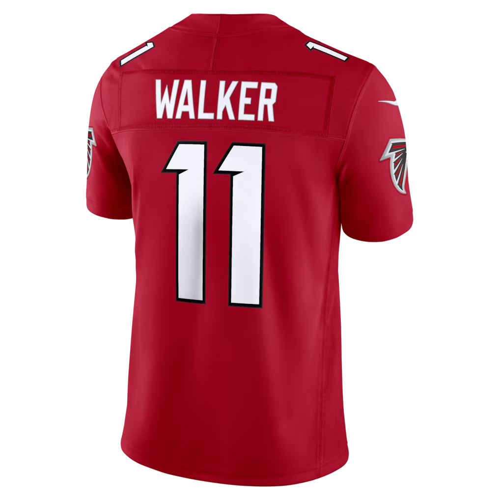 Silnrao A.Falcons #11 Jalon Walker Red Team Vapor F.U.S.E. Stitched Limited Jerseys