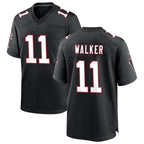 Silnrao A.Falcons #11 Jalon Walker Player Black Throwback Game Stitched Jerseys