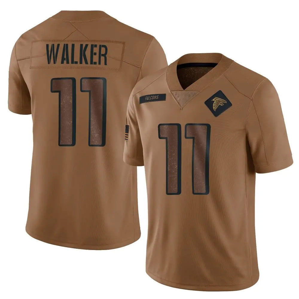 Silnrao A.Falcons #11 Jalon Walker Player Brown Salute To Service Limited Stitched Jerseys