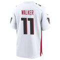 Silnrao A.Falcons #11 Jalon Walker Player White Home Game Stitched Jerseys