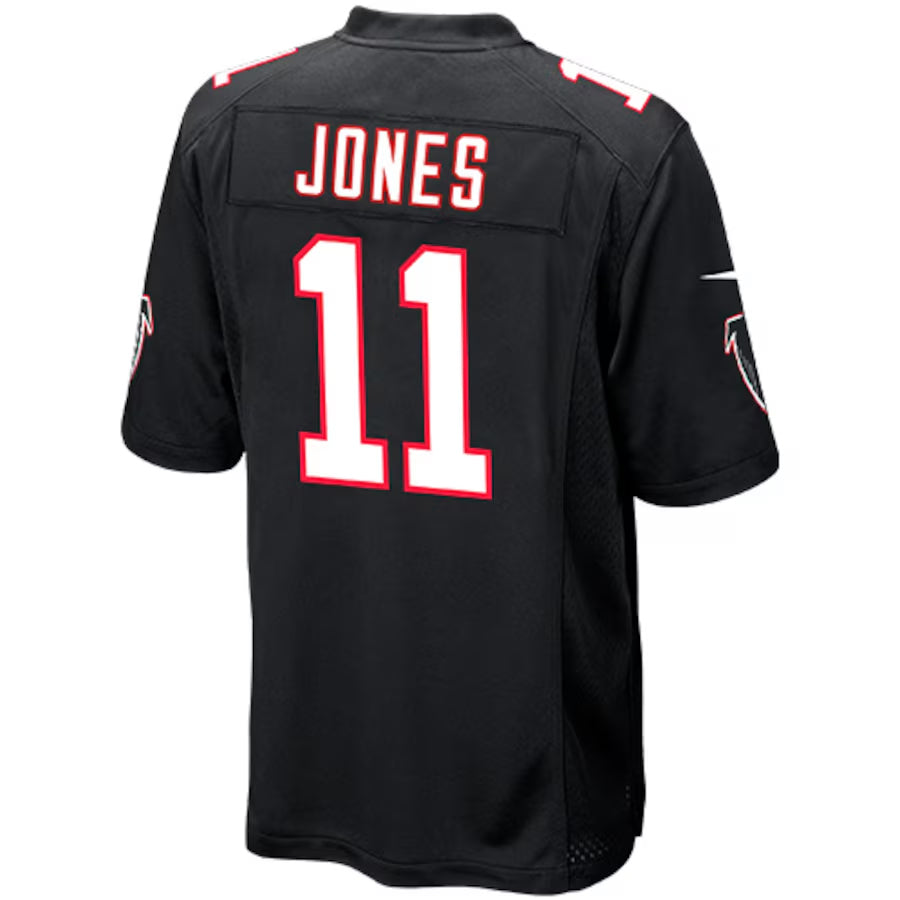 Silnrao A.Falcons #11 Julio Jones Player Black Replica Game Stitched Jerseys