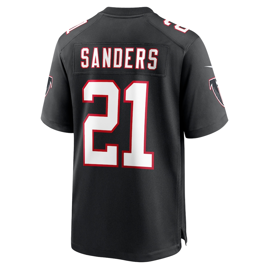 Silnrao A.Falcons #21 Deion Sanders Black Retired Player Alternate Game Stitched Jerseys