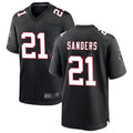 Silnrao A.Falcons #21 Deion Sanders Player Black Throwback Limited Stitched Jerseys