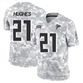 Silnrao A.Falcons #21 Mike Hughes Player Arctic Camo Salute to Service Limited Stitched Jerseys
