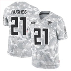 Silnrao A.Falcons #21 Mike Hughes Player Arctic Camo Salute to Service Limited Stitched Jerseys