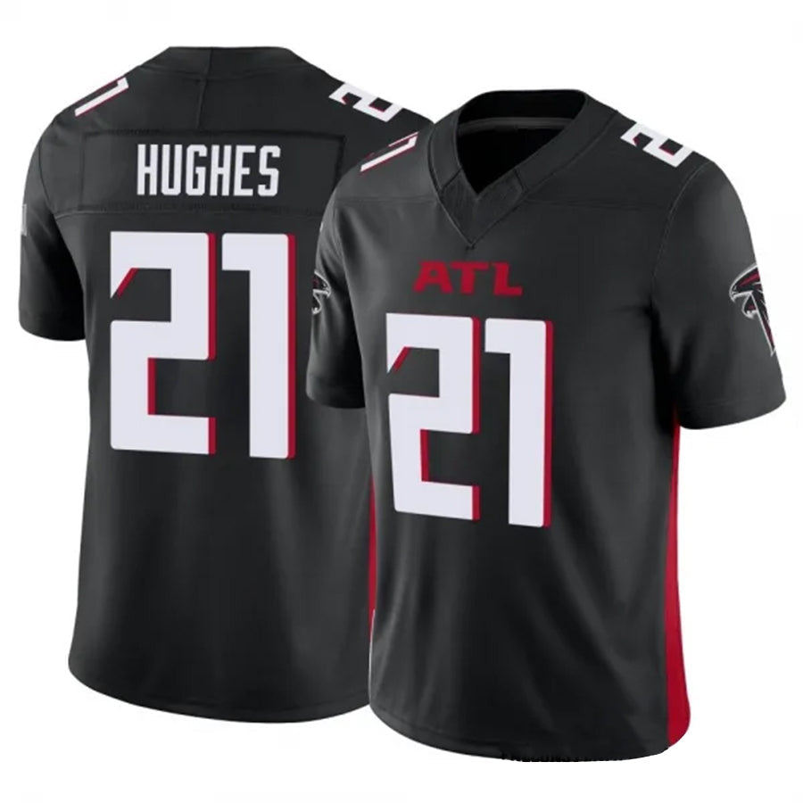 Silnrao A.Falcons #21 Mike Hughes Player Black Vapor F.U.S.E. Limited Stitched Jerseys