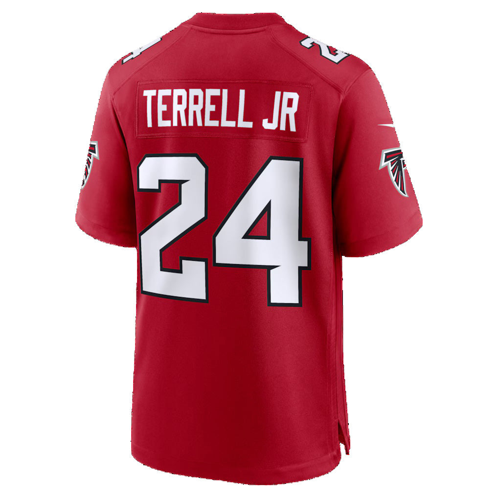 Silnrao A.Falcons #24 A.J. Terrell Red Game Stitched Jerseys