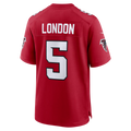 Silnrao A.Falcons #5 Drake London Red Game Stitched Jerseys