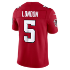 Silnrao A.Falcons #5 Drake London Red Team Vapor F.U.S.E. Limited Stitched Jerseys