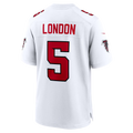 Silnrao A.Falcons #5 Drake London White Game Stitched Jerseys