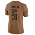 Silnrao A.Falcons #5 Drake London Brown 2023 Salute To Service Limited Jersey American Stitched Jerseys