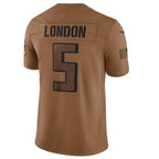 Silnrao A.Falcons #5 Drake London Brown 2023 Salute To Service Limited Jersey American Stitched Jerseys